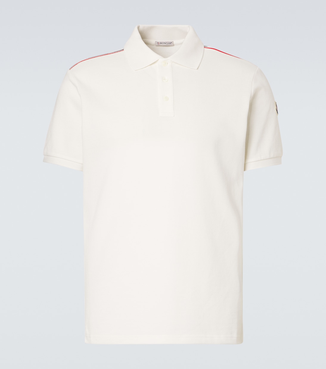 Polo de piqué de algodón con logo  | Moncler
