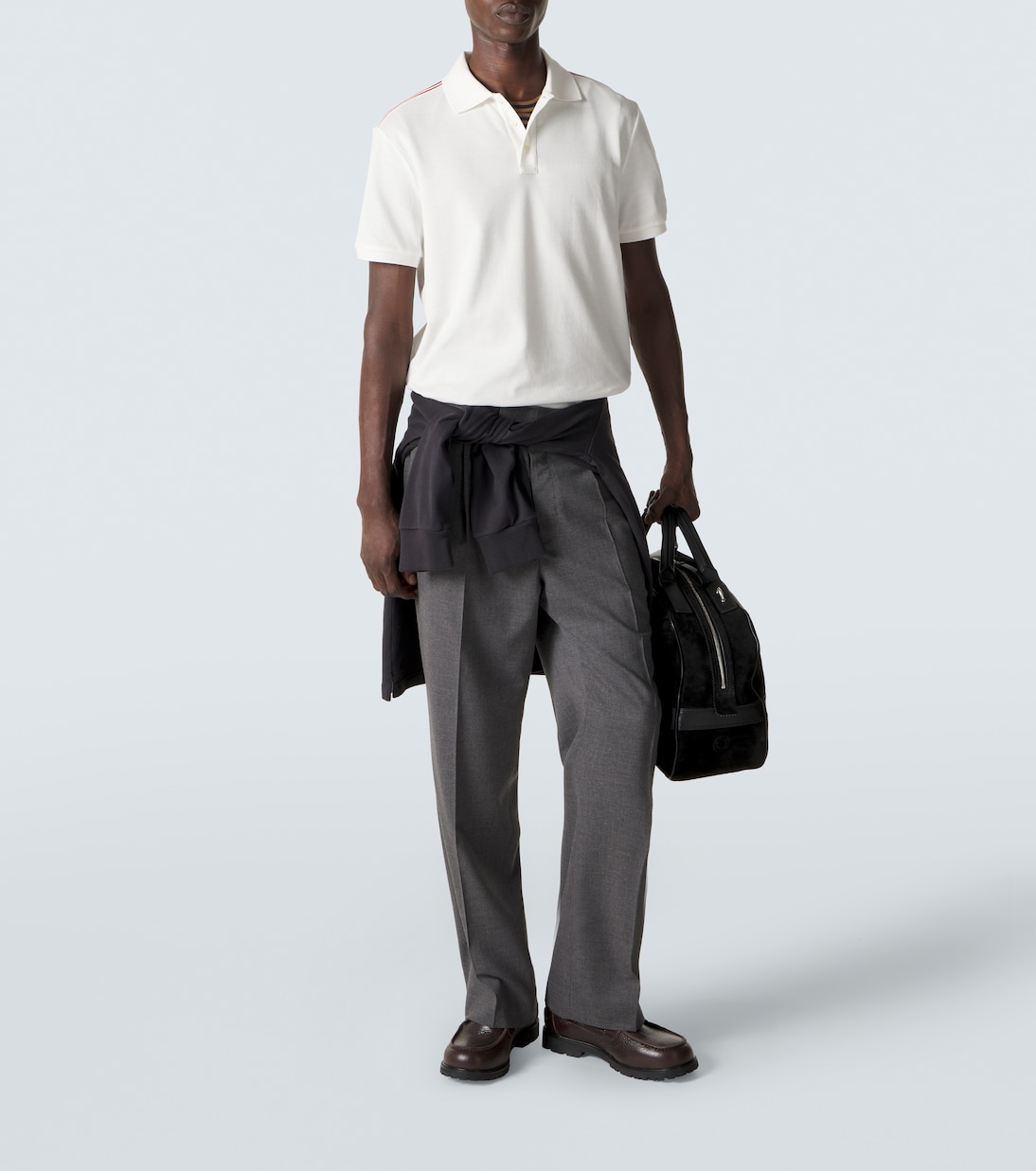 Polo de piqué de algodón con logo  | Moncler