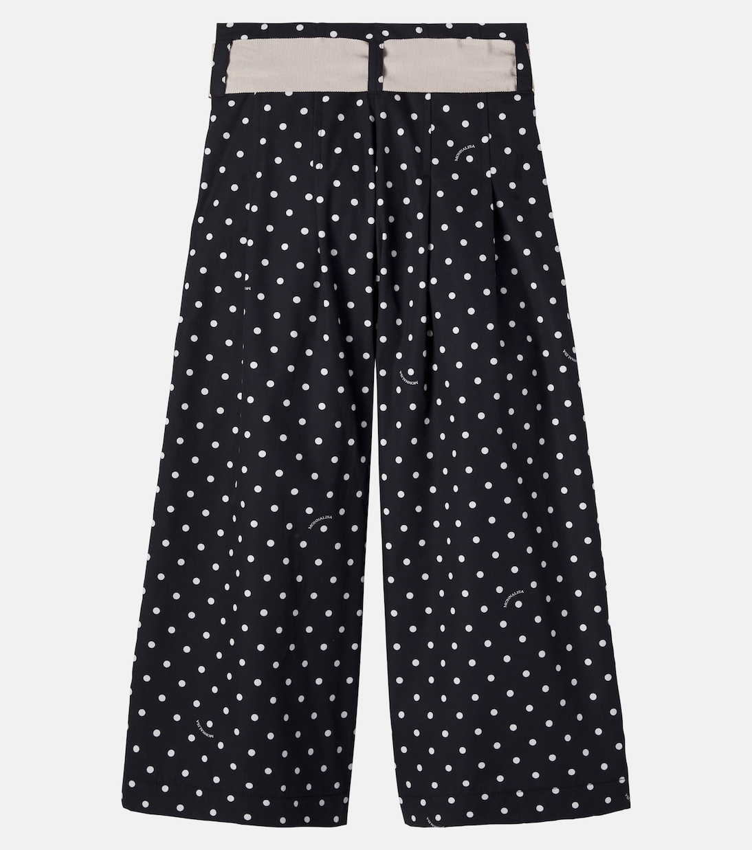 Polka-dot cotton poplin pants | Monnalisa