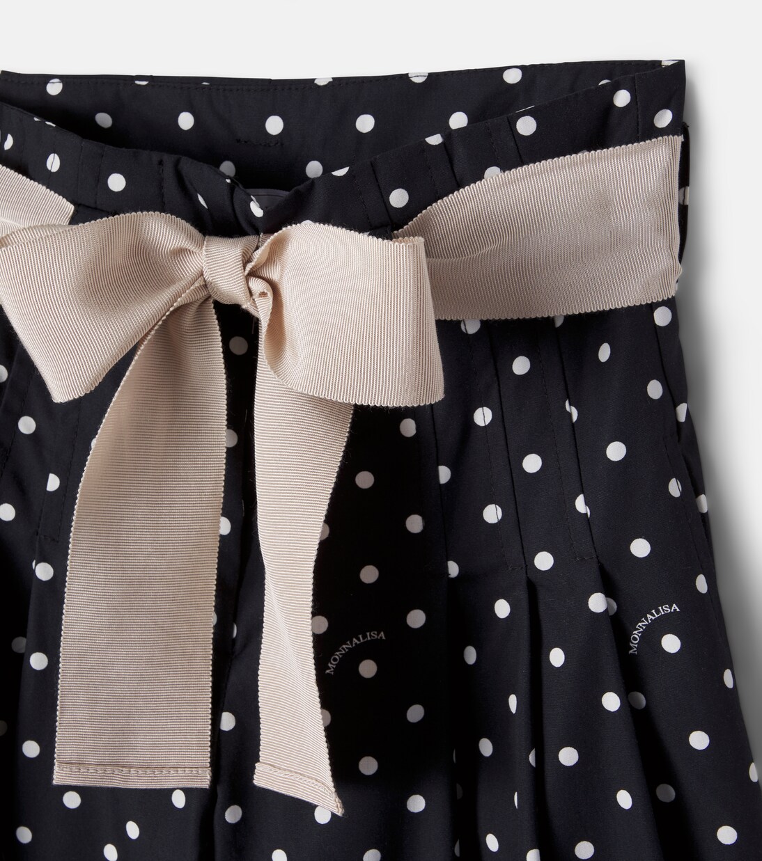 Polka-dot cotton poplin pants | Monnalisa