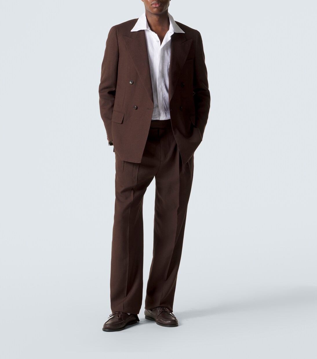 Johnny pleated linen and wool wide-leg pants | Umit Benan