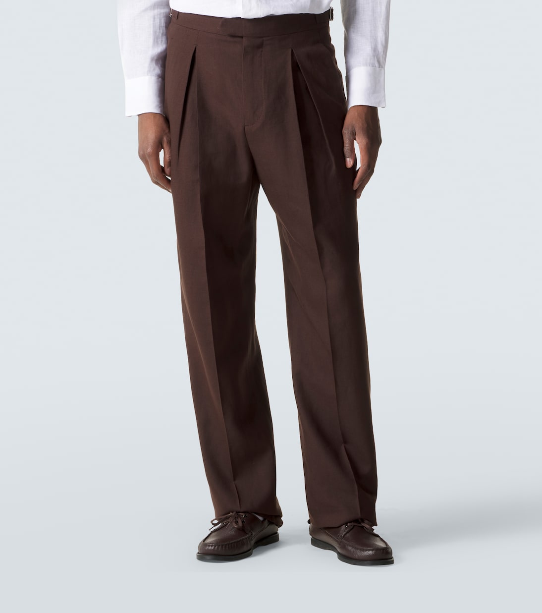 Johnny pleated linen and wool wide-leg pants | Umit Benan