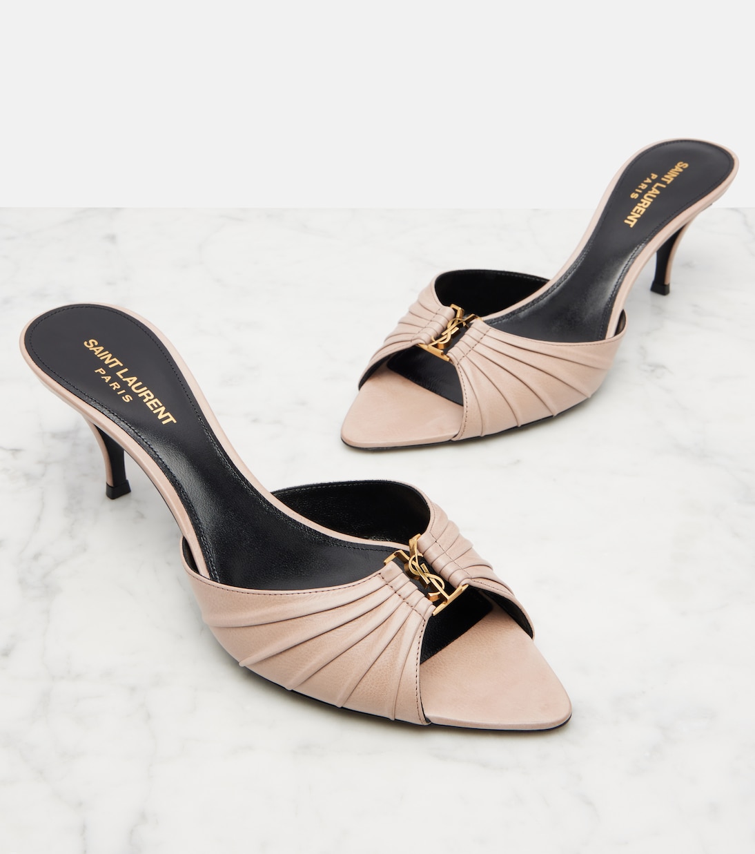 Babylone 60 leather mules | Saint Laurent