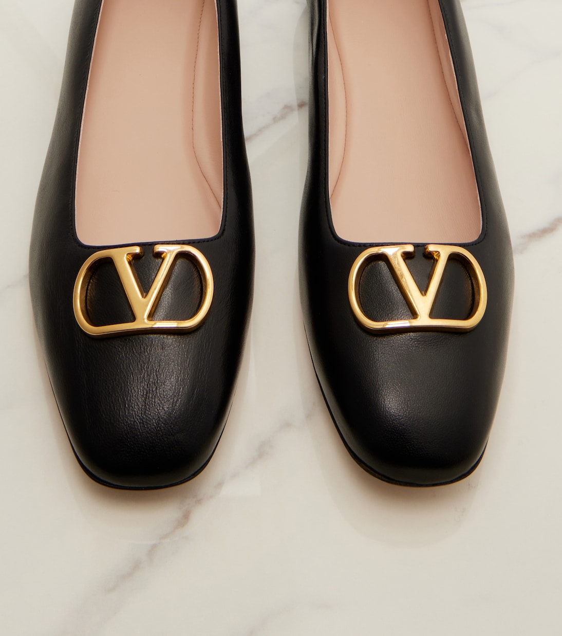 VLogo leather ballet flats | Valentino Garavani