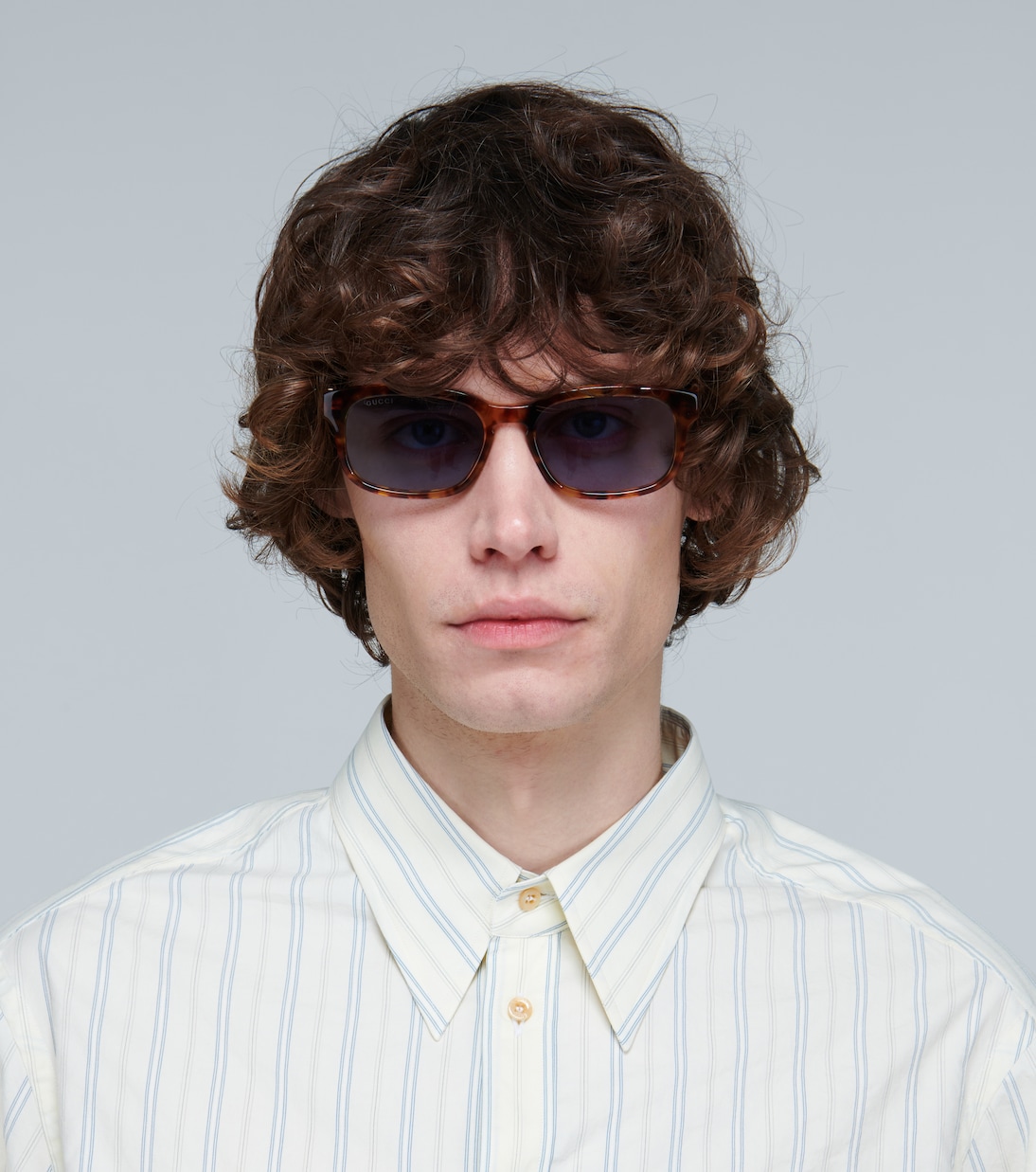Rectangular sunglasses with acetate | Gucci