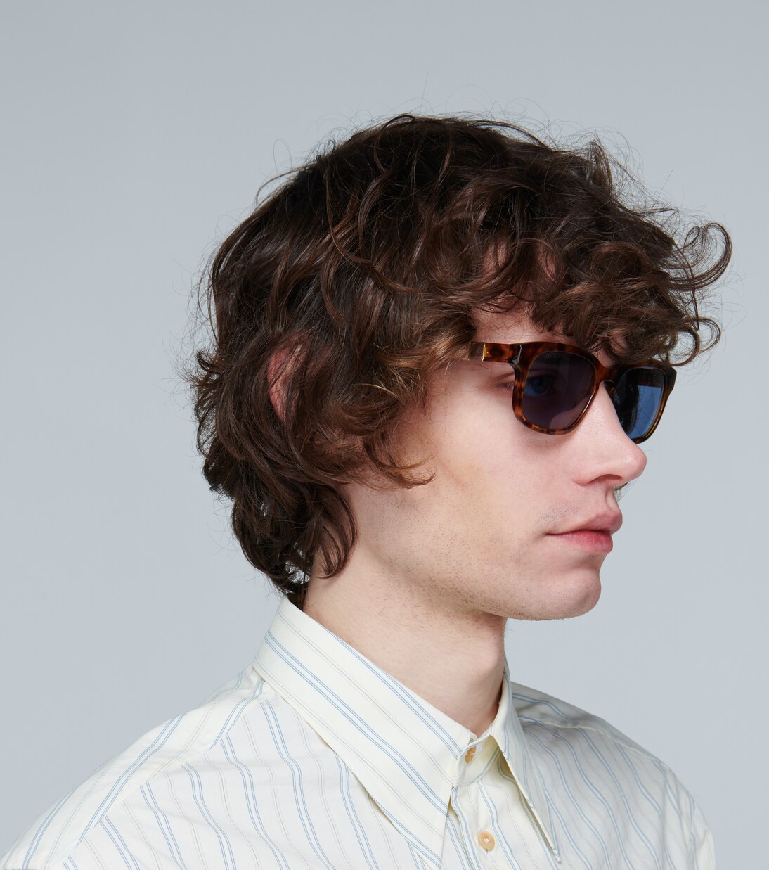 Rectangular sunglasses with acetate | Gucci