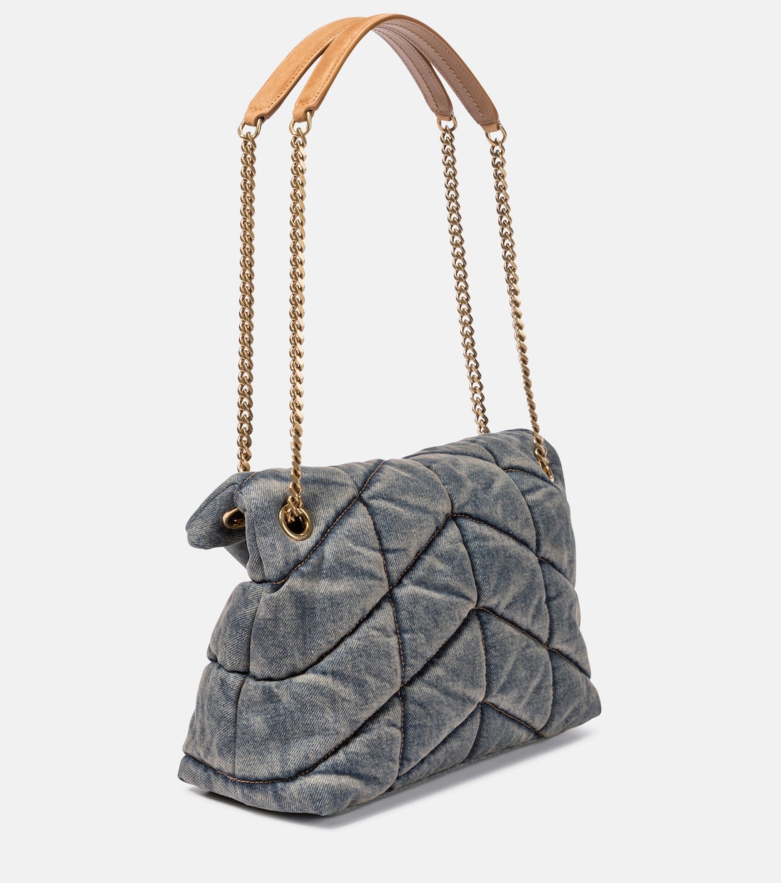 Puffer Small denim shoulder bag | Saint Laurent
