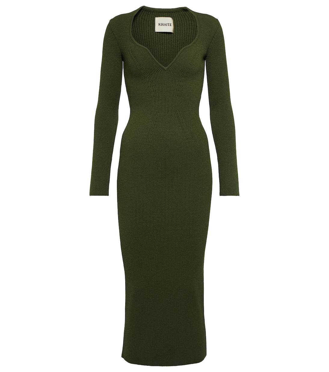 Alessandra ribbed-knit midi dress | Khaite