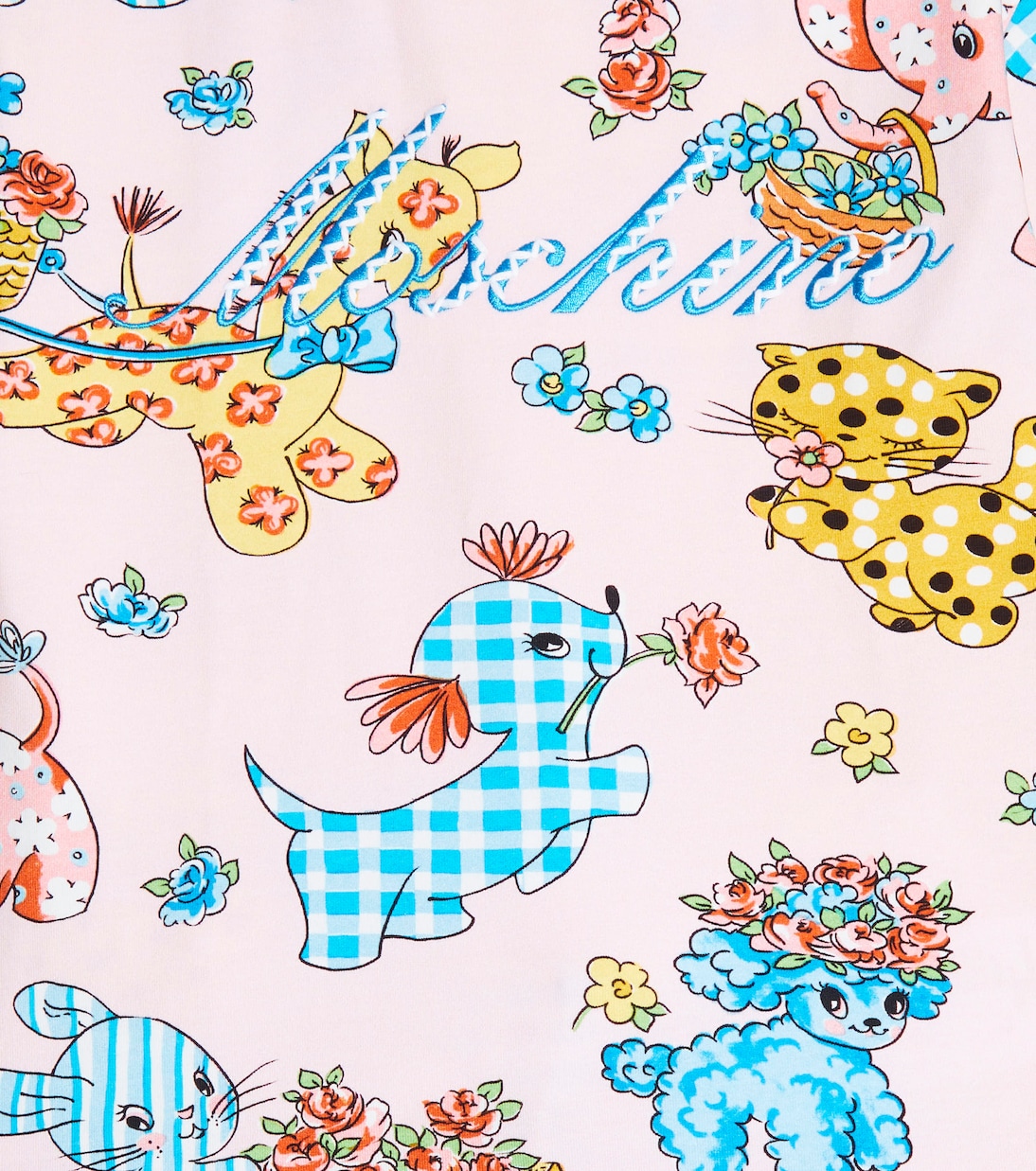T-shirt in misto cotone con stampa | Moschino Kids