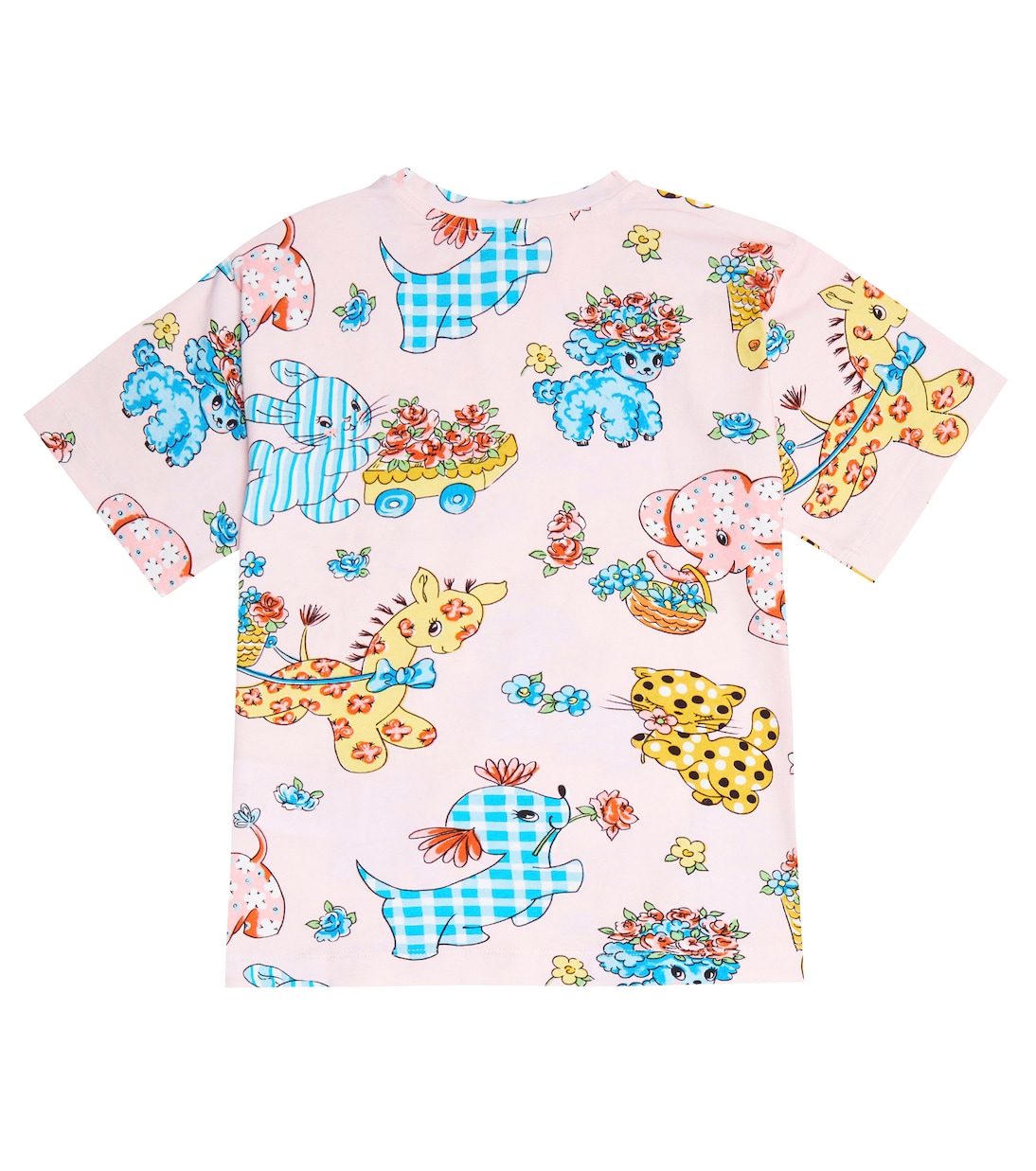 T-shirt in misto cotone con stampa | Moschino Kids
