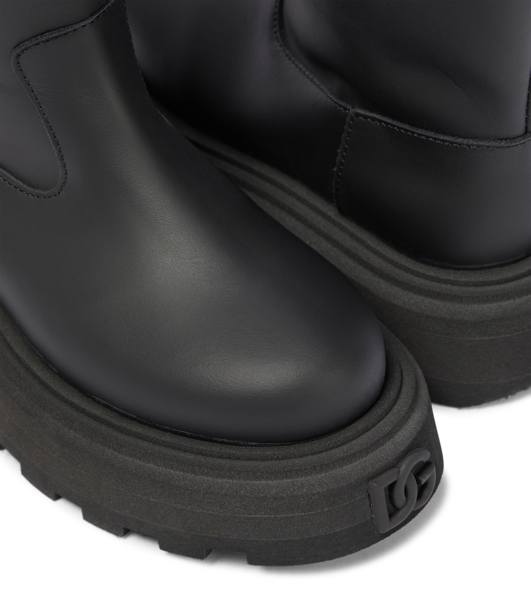 Stivali in pelle con platform | Dolce&Gabbana Kids