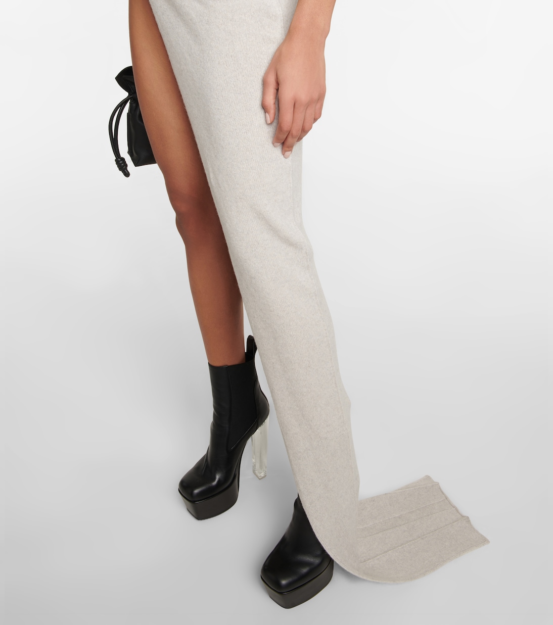 Asymmetric cashmere and wool maxi skirt | Rick Owens