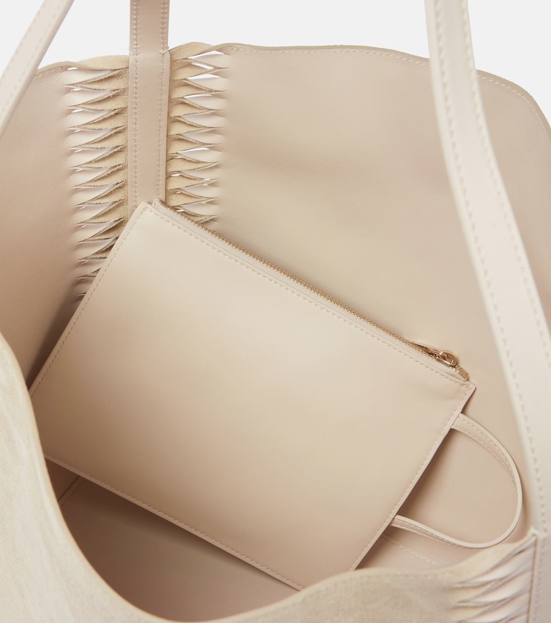 Louela suede and leather tote bag | Chloé