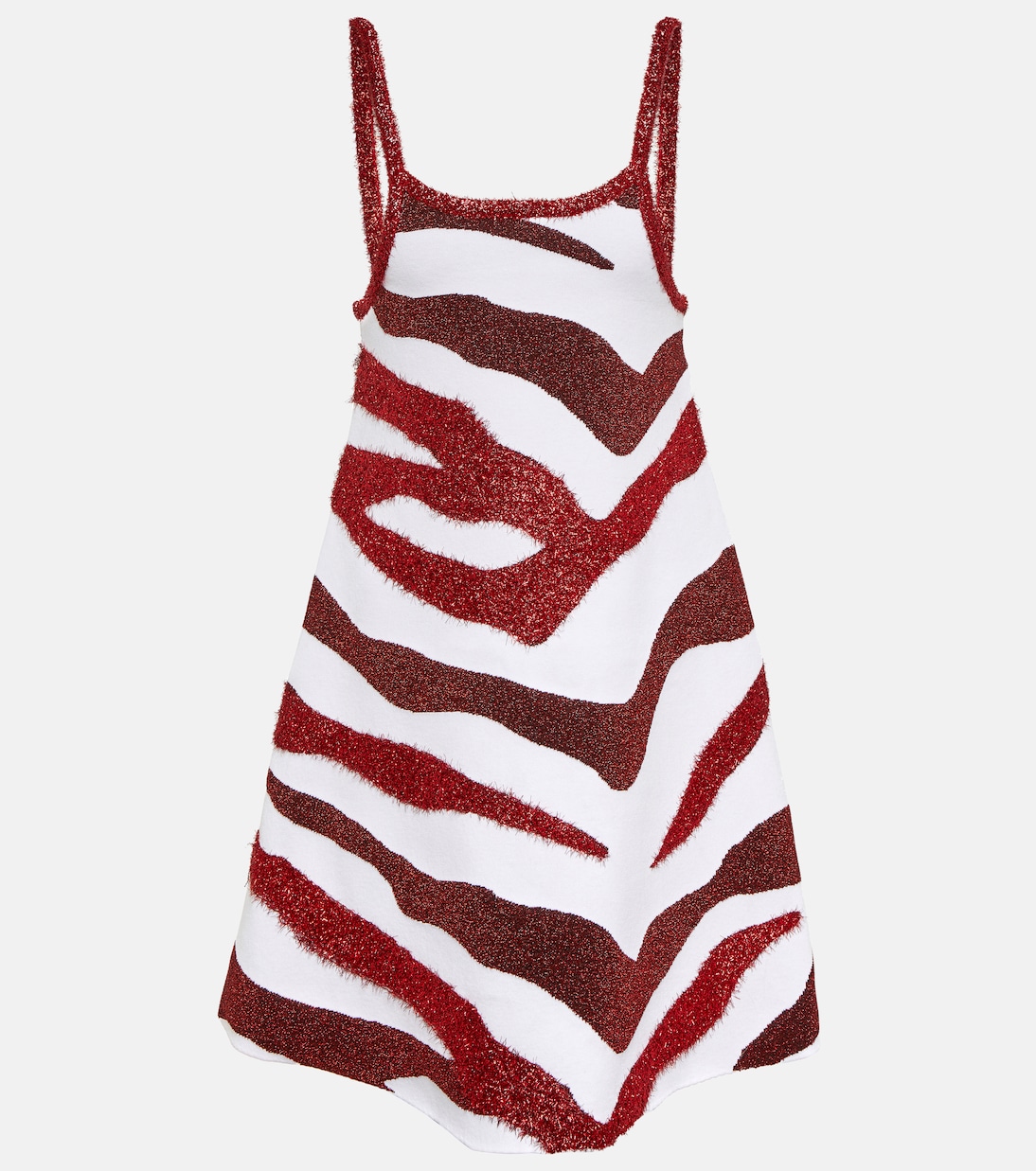Zebra-print tinsel minidress | JW Anderson