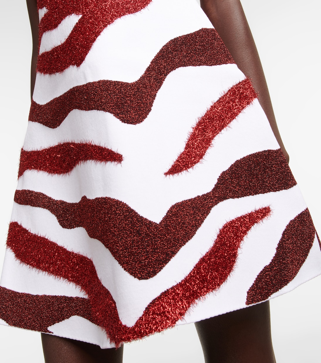 Zebra-print tinsel minidress | JW Anderson