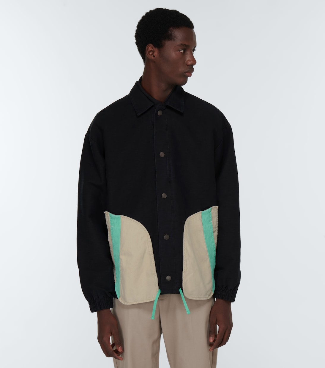 Chaqueta de algodón colorblock | Incotex x Facetasm