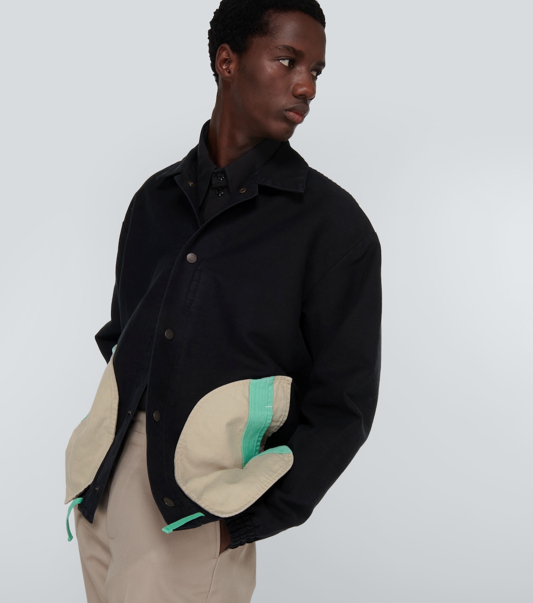 Chaqueta de algodón colorblock | Incotex x Facetasm