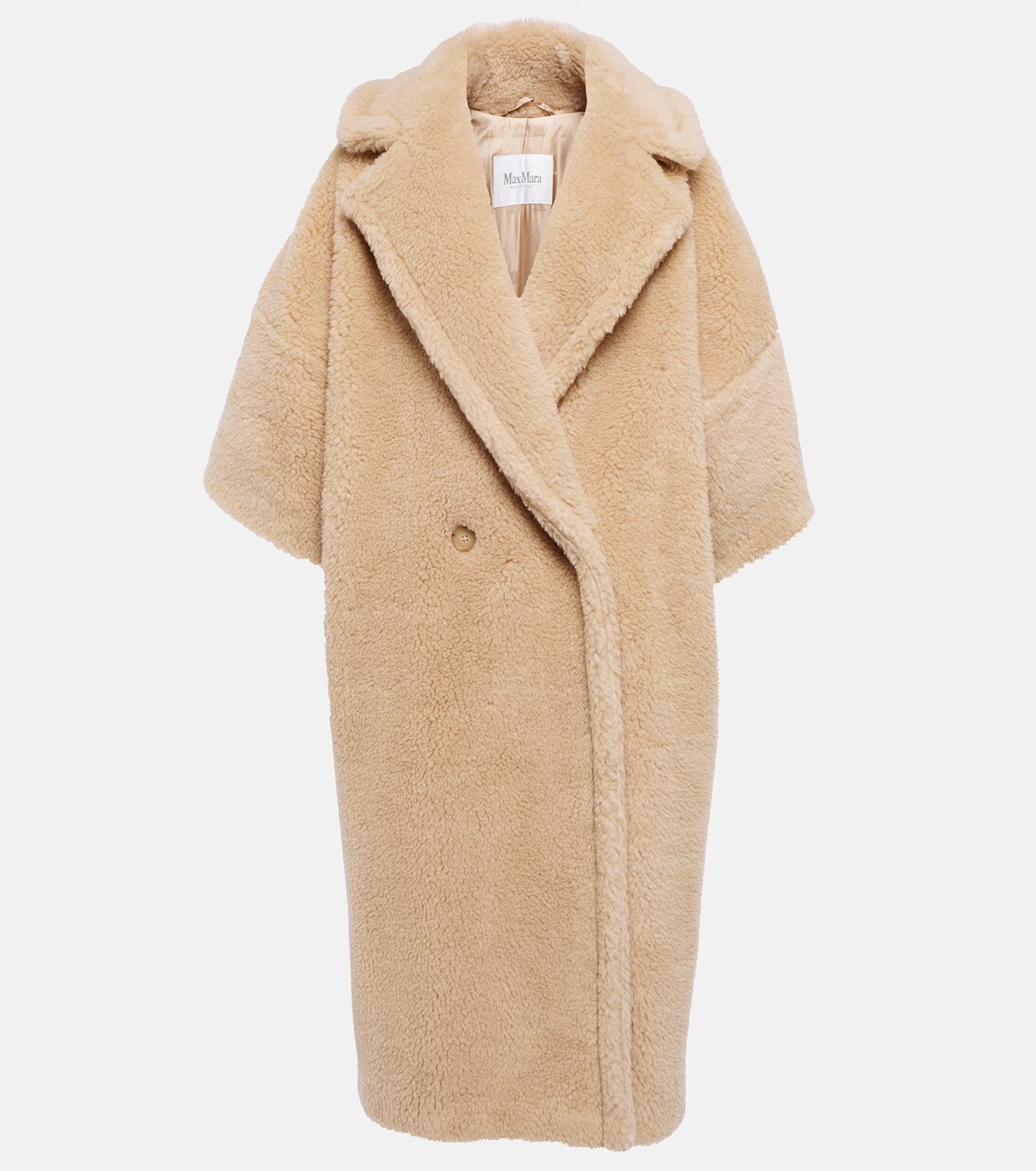 Camel hair teddy coat in beige - Max Mara | Mytheresa