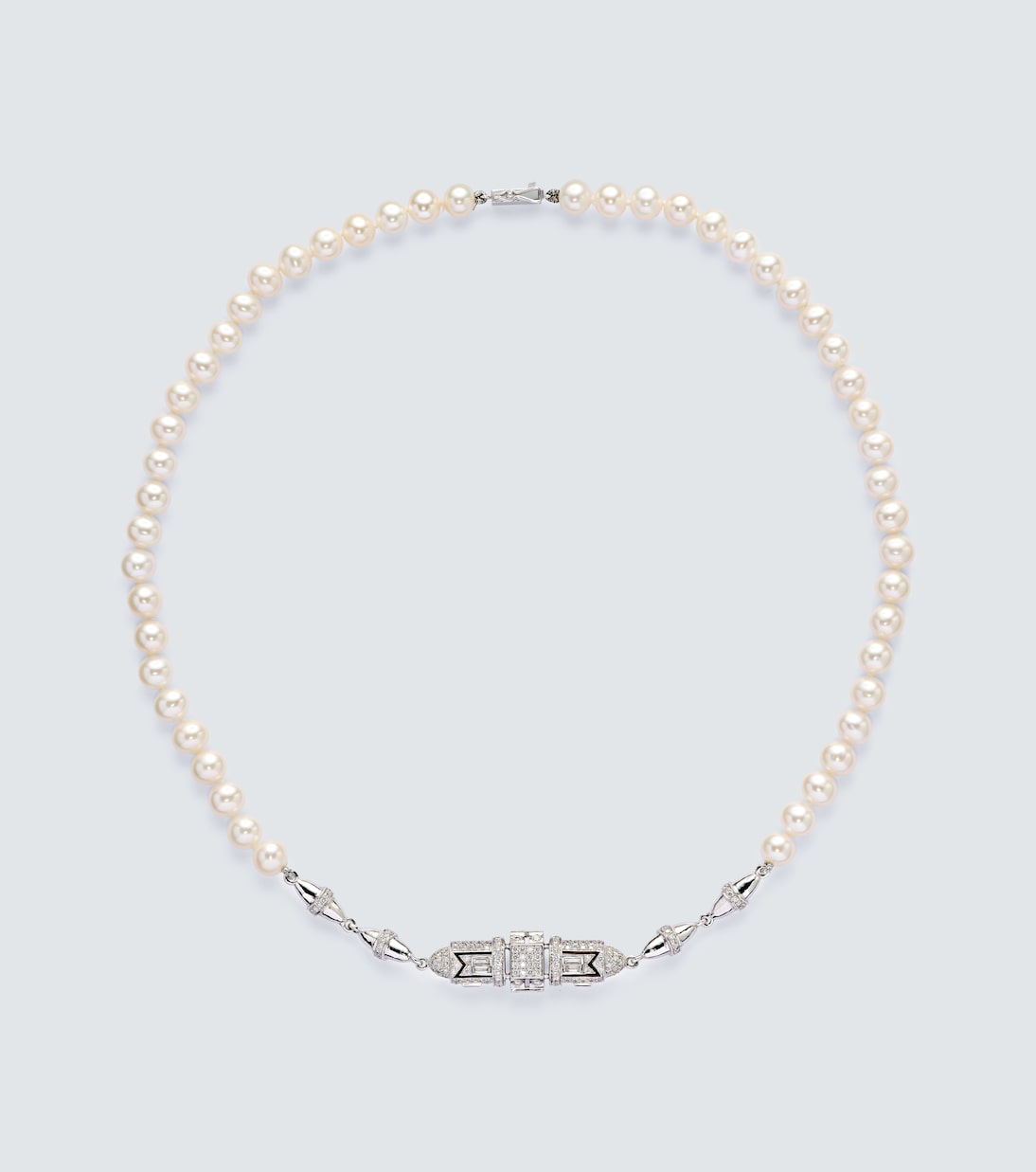 Collana Majesty in oro 14kt con perle e diamanti | Rainbow K