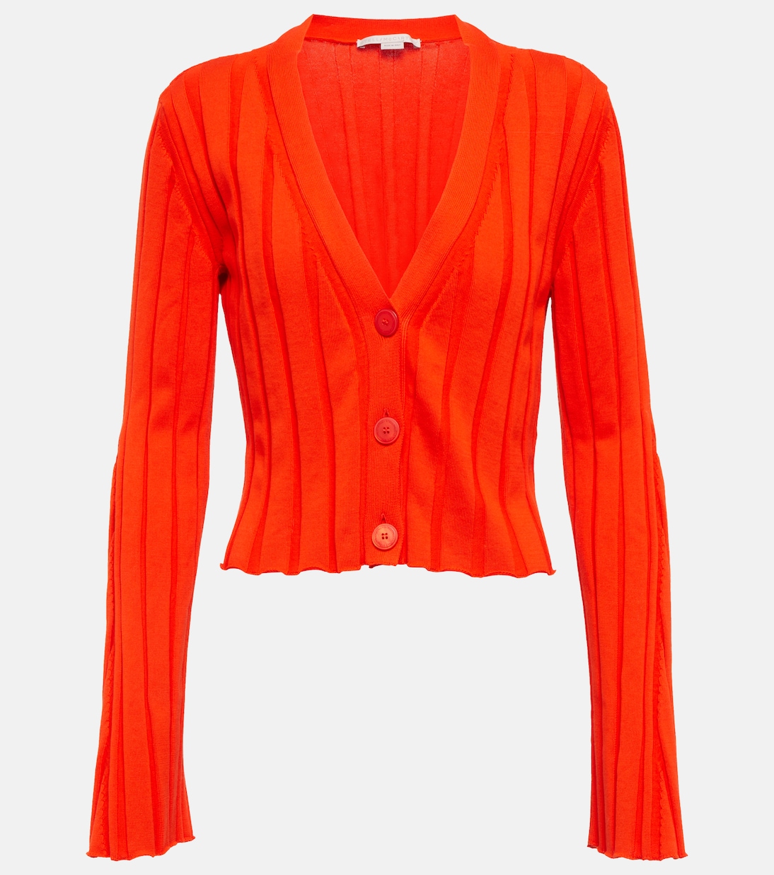 Cardigan in maglia a coste di cotone | Stella McCartney