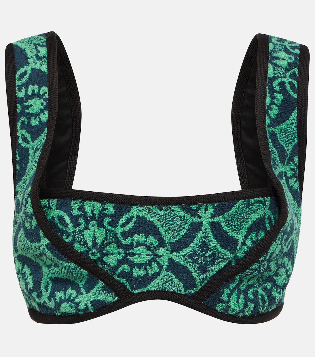 Brassière imprimée en coton | Marine Serre