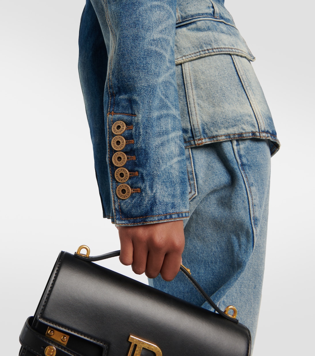Double-breasted denim jacket | Balmain
