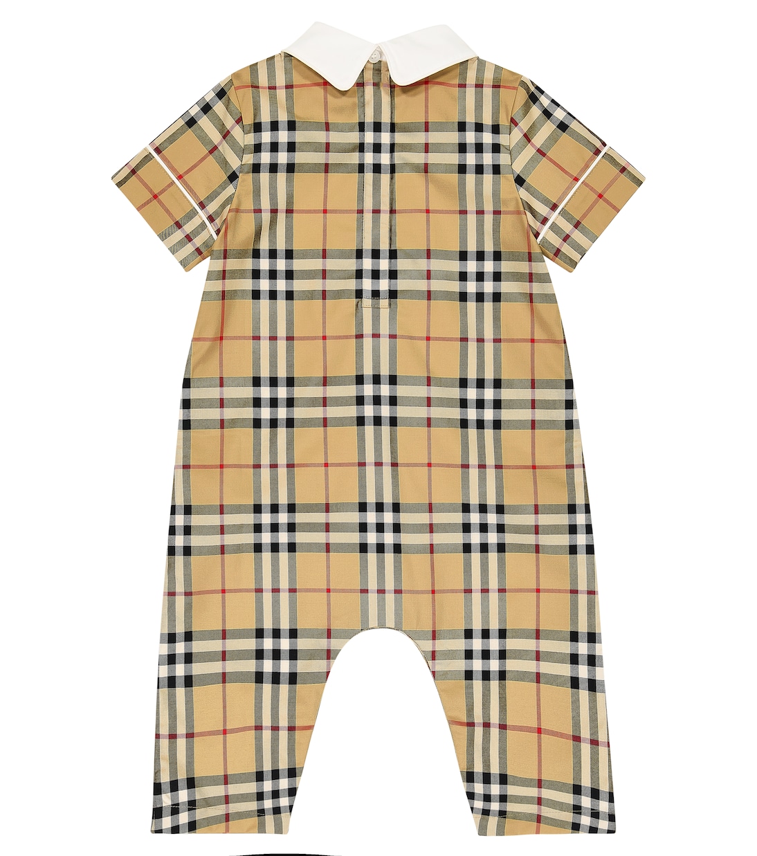 Baby - Tutina in misto cotone a quadri | Burberry Kids