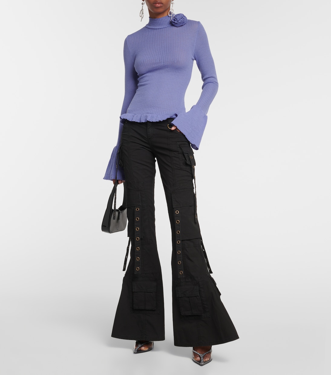 Jersey de lana en punto acanalado | Blumarine