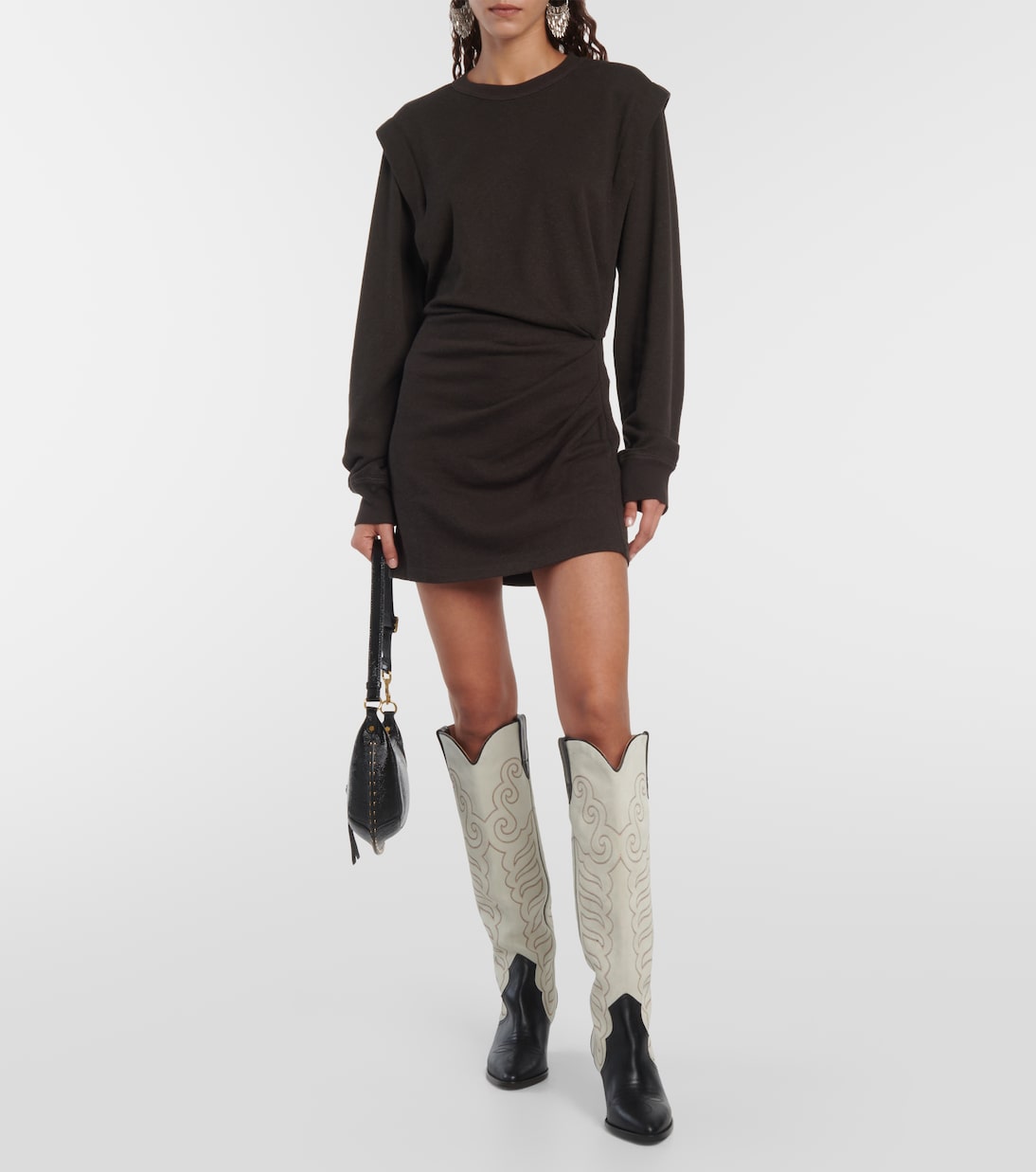 Michaela ruched cotton-blend minidress | Marant Etoile