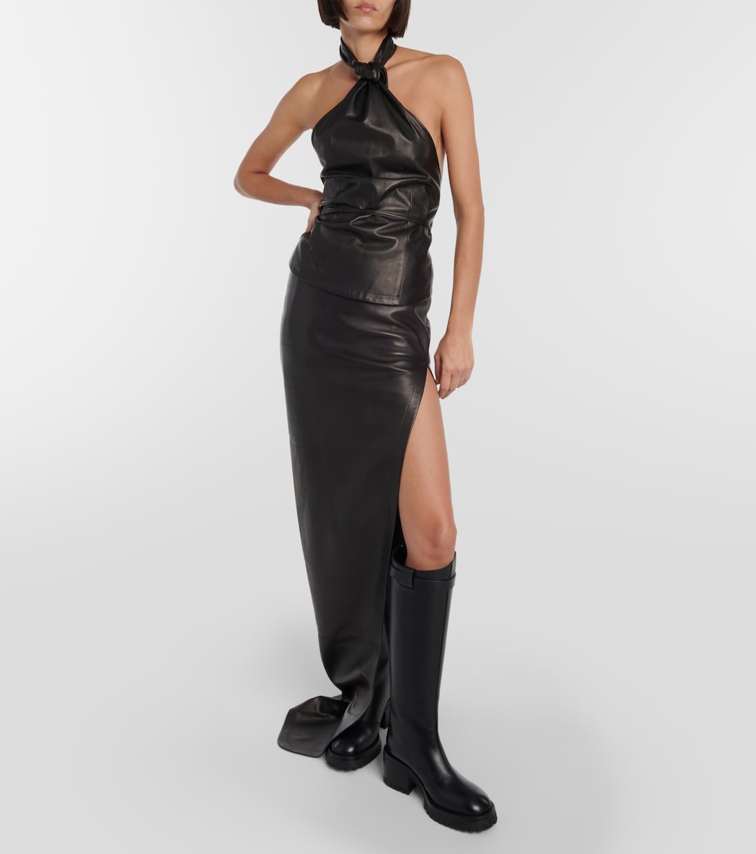 Falda larga de piel | Ann Demeulemeester