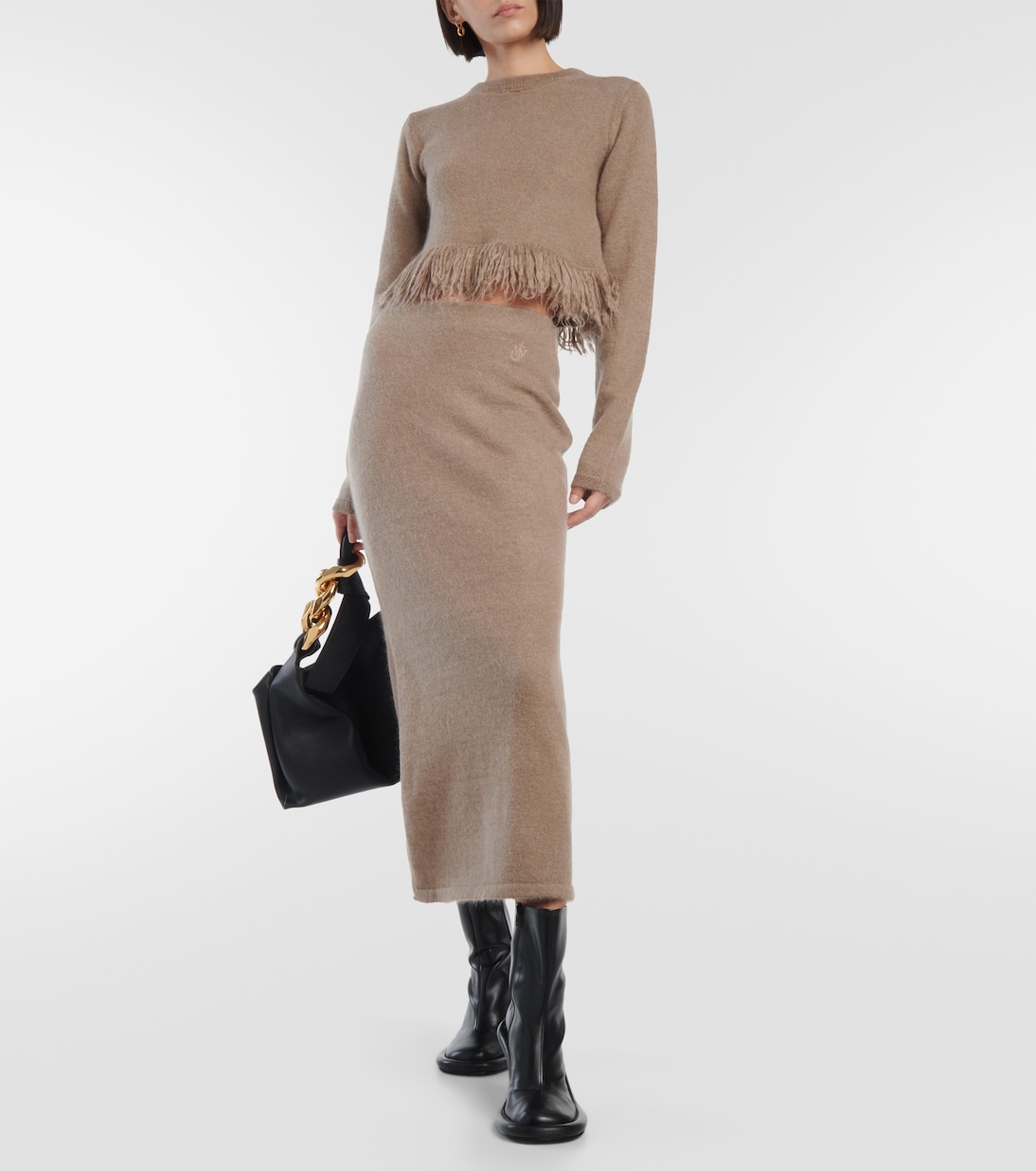 Tassel-trimmed mohair-blend sweater | JW Anderson