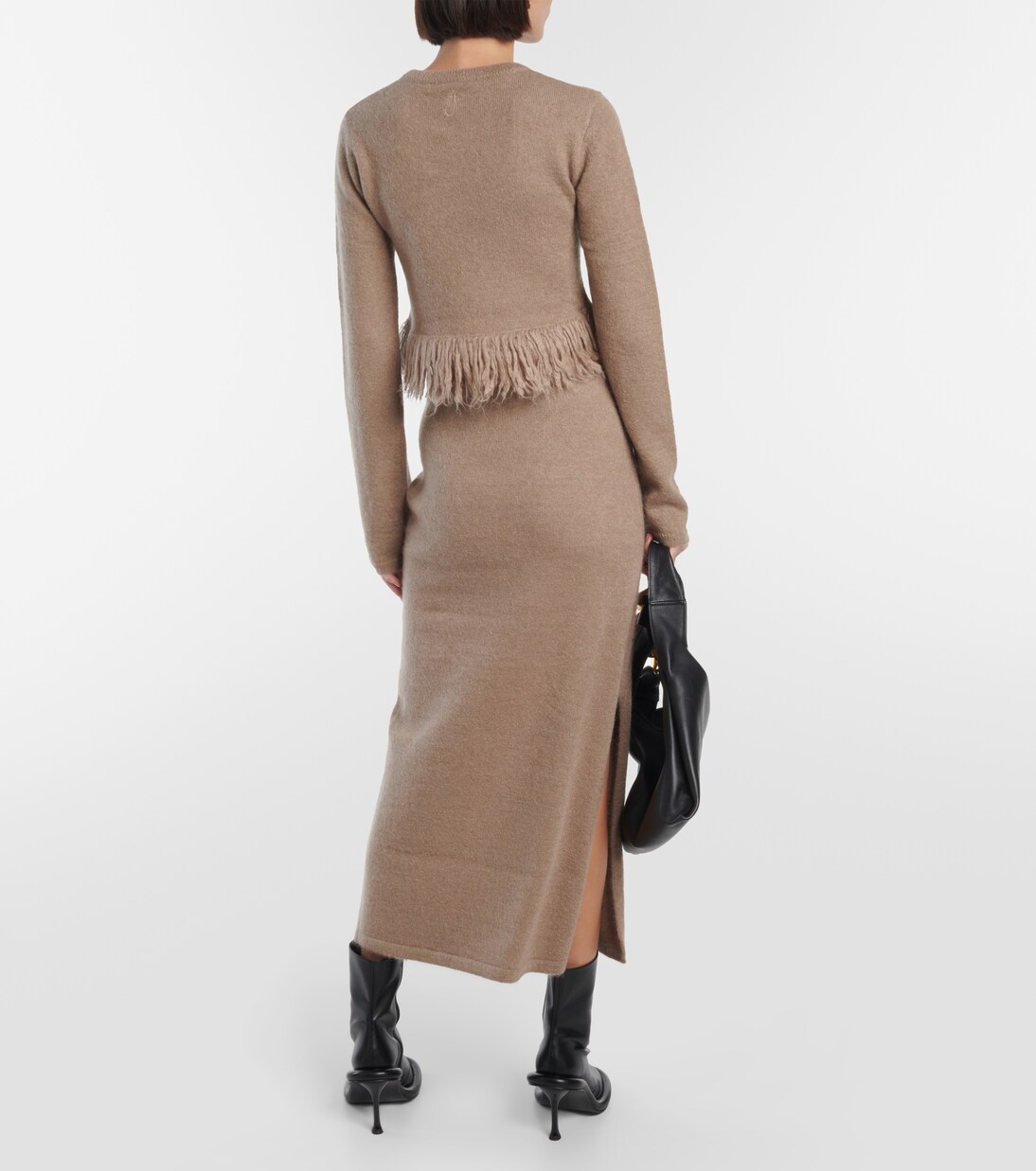 Tassel-trimmed mohair-blend sweater | JW Anderson