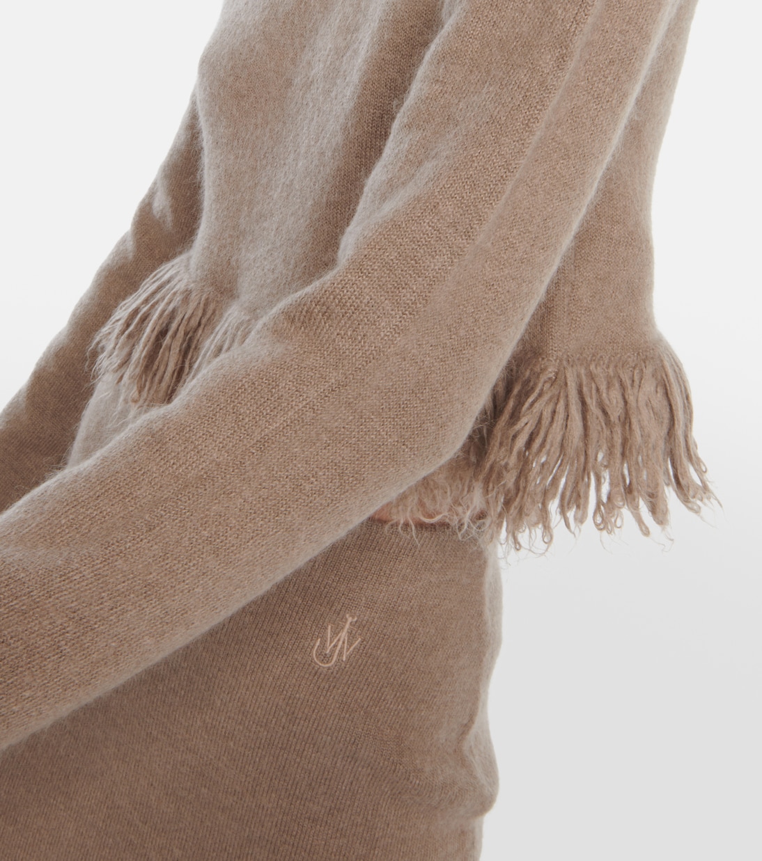 Tassel-trimmed mohair-blend sweater | JW Anderson