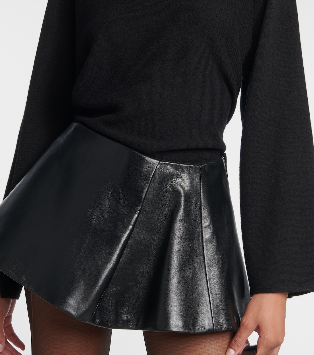 Ralfa leather miniskirt | Khaite