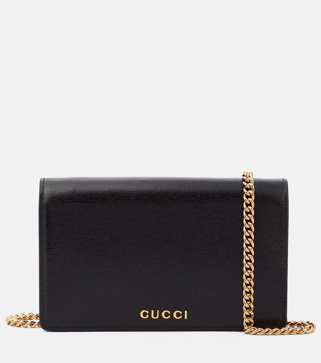 Portemonnaie mit Kettenriemen Gucci Script aus Leder | Gucci