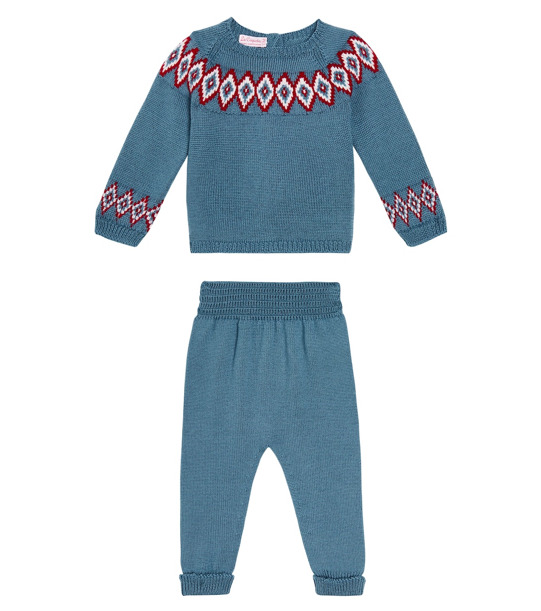 Bebé - set de cárdigan, pantalones y gorro de lana | La Coqueta