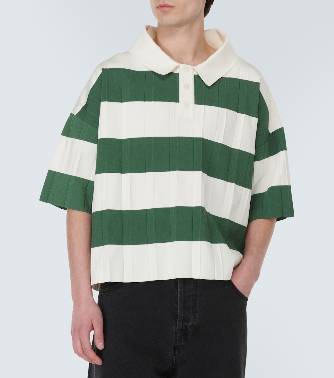 Polo Le Polo Bimini plisado a rayas | Jacquemus