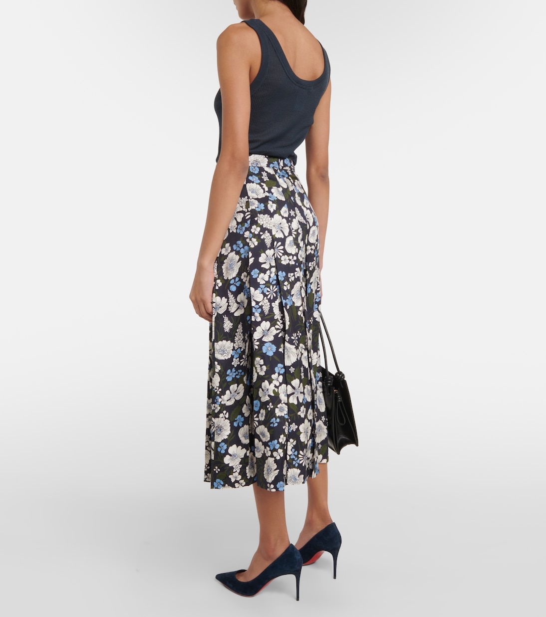 Falda midi Norris de mezcla de seda | Veronica Beard