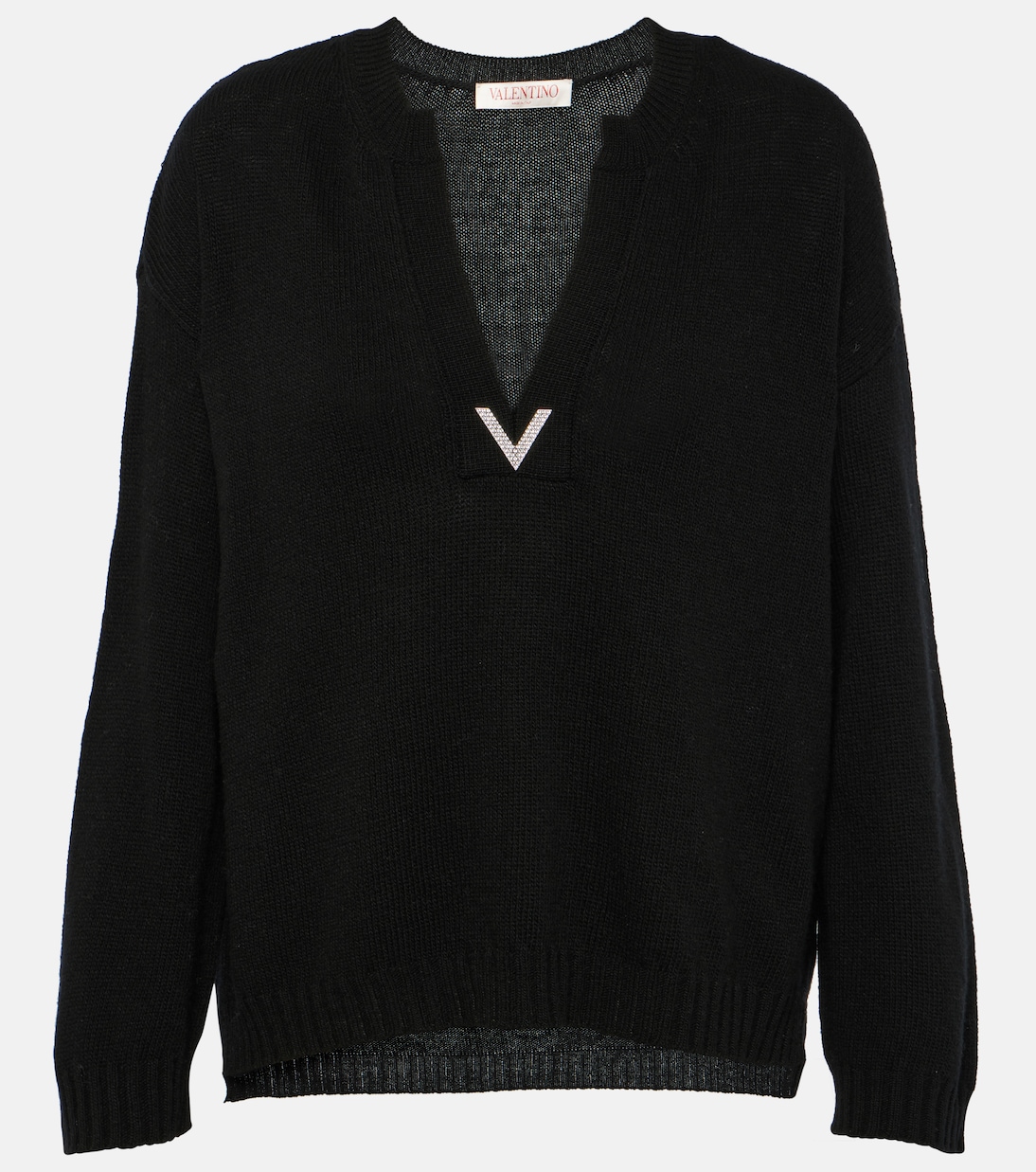 Pullover in lana vergine con logo | Valentino