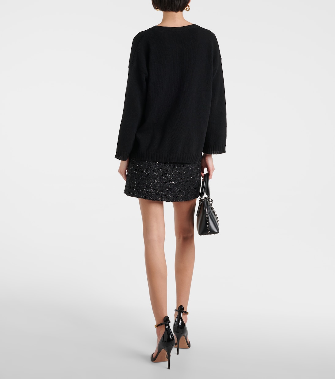 Pullover in lana vergine con logo | Valentino