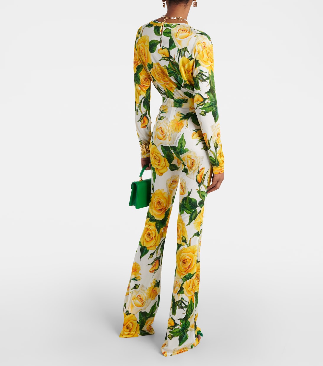 Pantaloni flared a vita alta con stampa | Dolce&Gabbana
