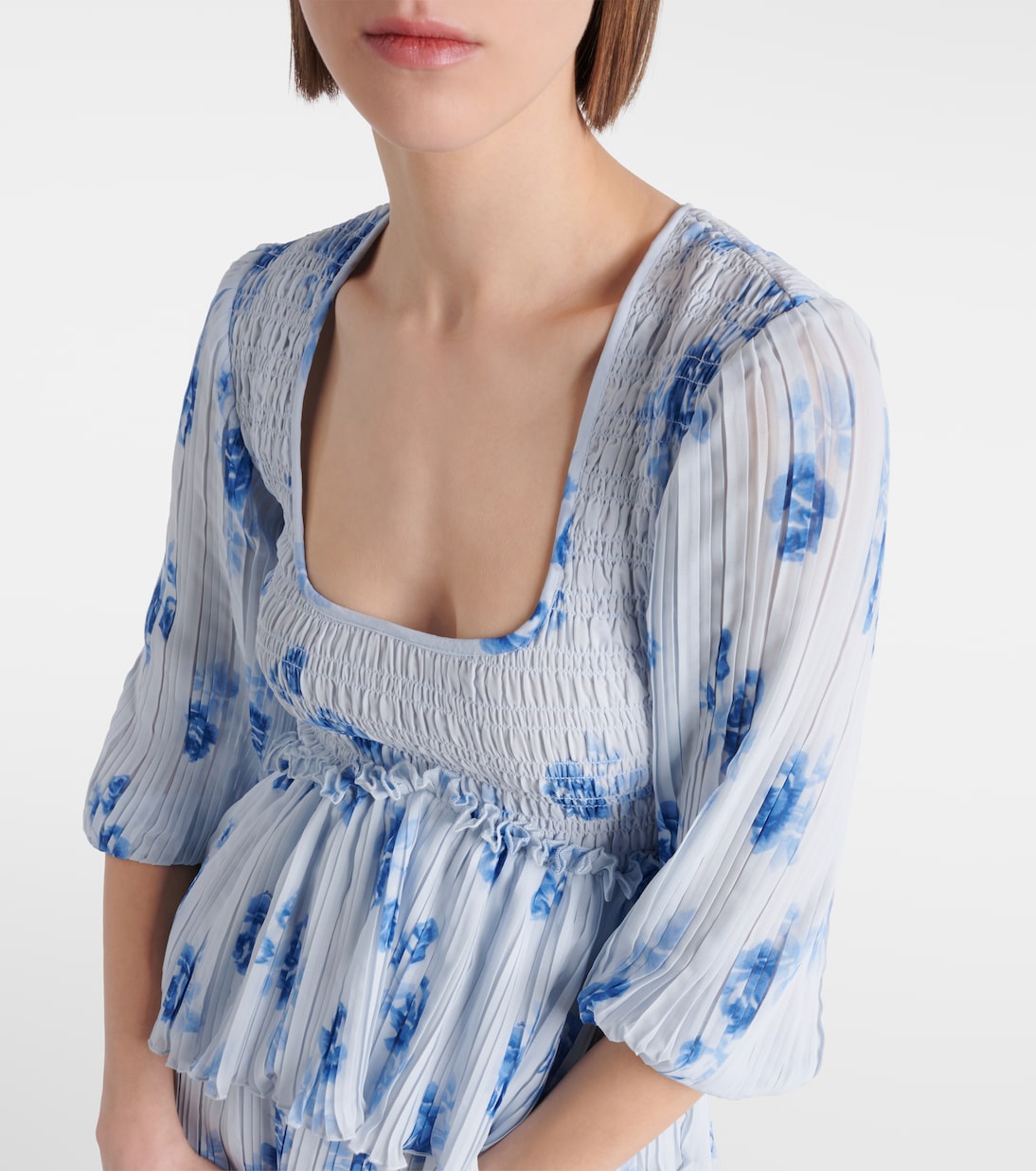 Minikleid aus Georgette | Ganni