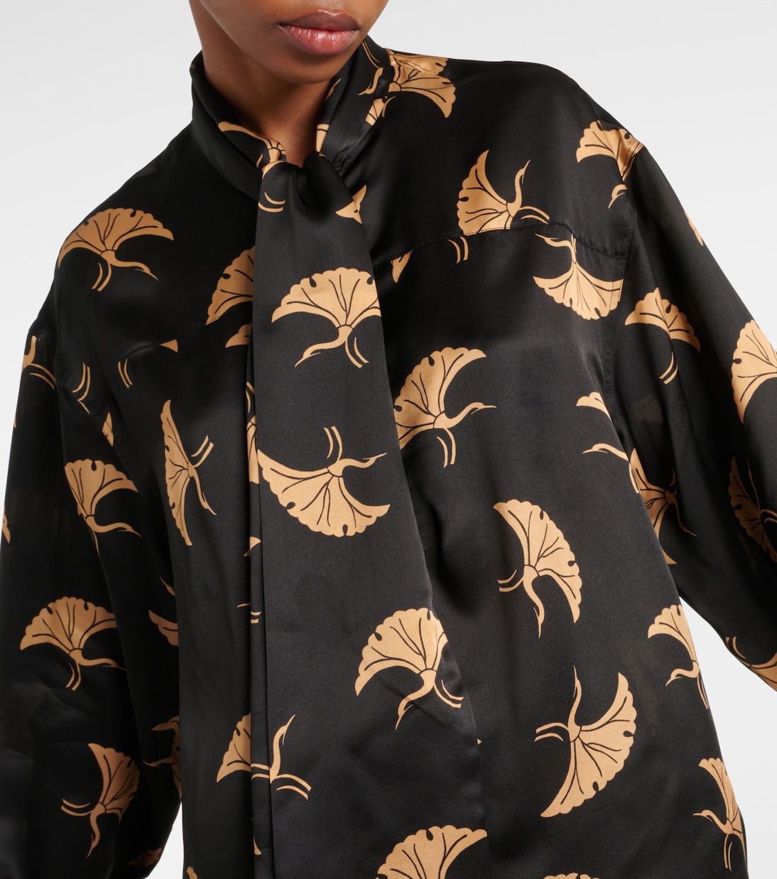 Top in raso di seta con stampa | Dries Van Noten
