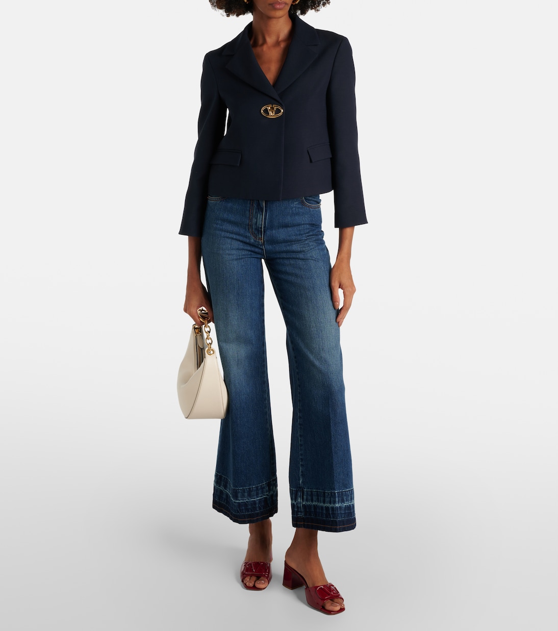VLogo Signature patent leather mules | Valentino Garavani
