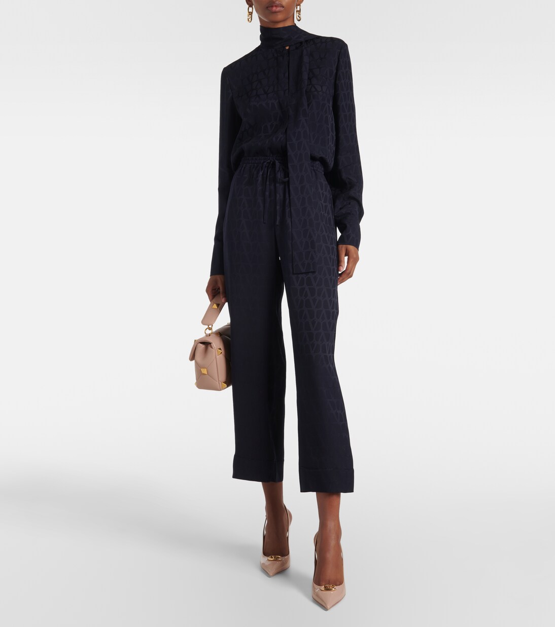 Pantalon droit Toile Iconographe en soie | Valentino