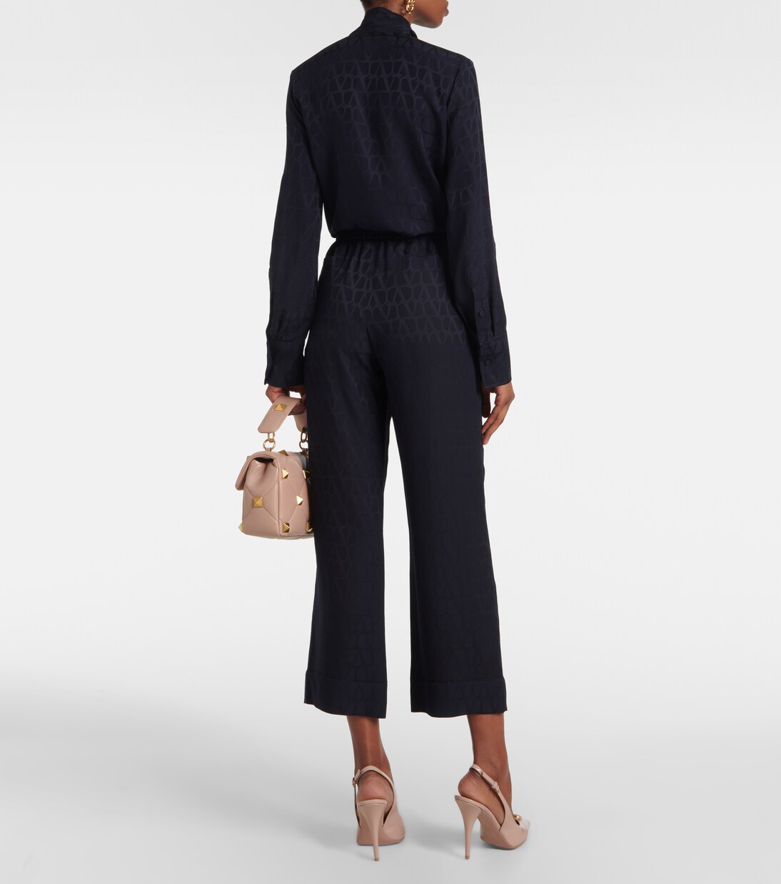 Pantalon droit Toile Iconographe en soie | Valentino
