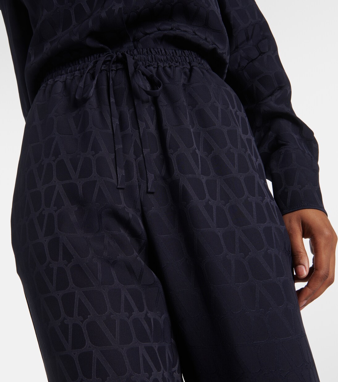 Pantalon droit Toile Iconographe en soie | Valentino