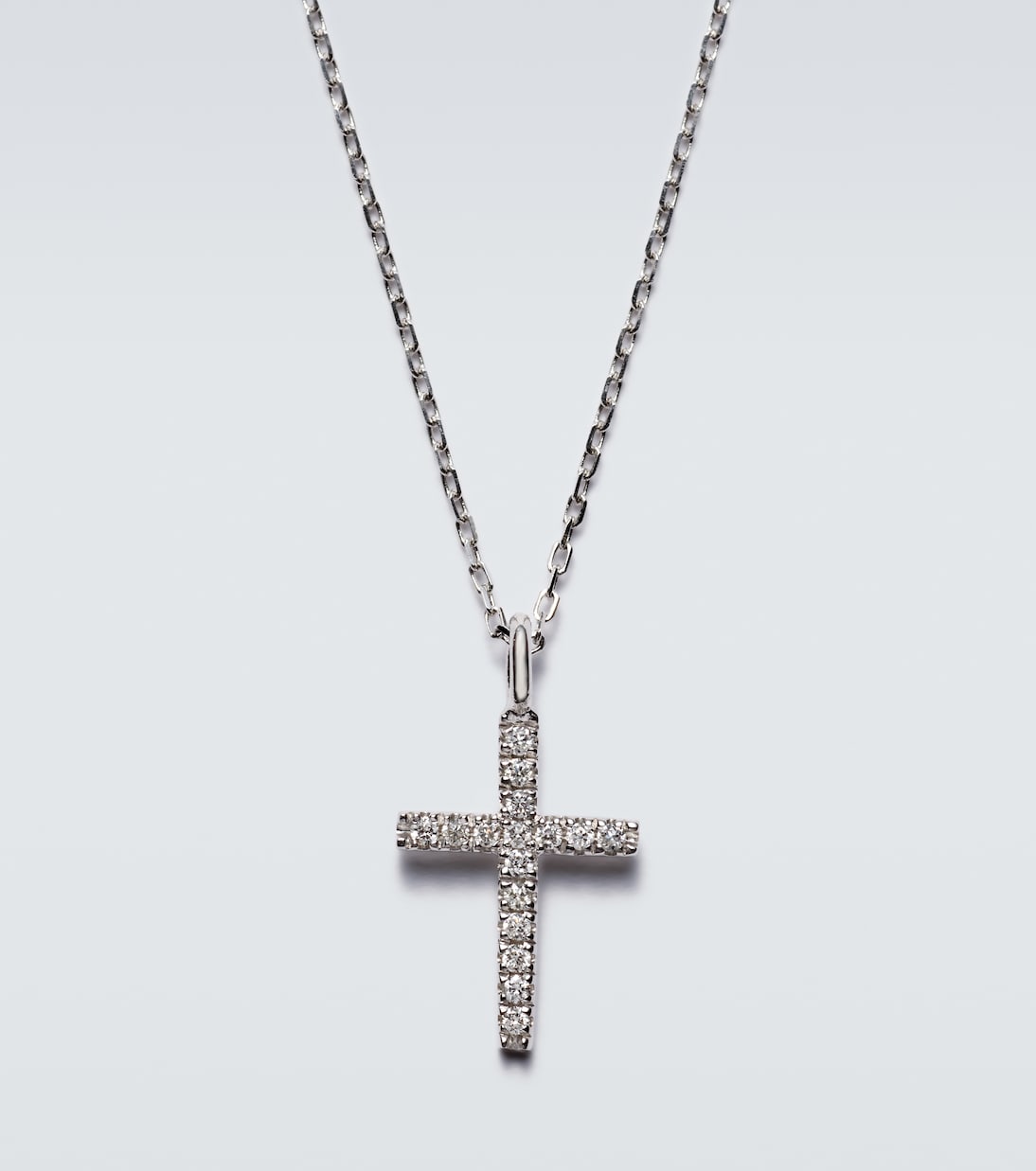 Collana in oro bianco 14kt con diamanti | Mateo