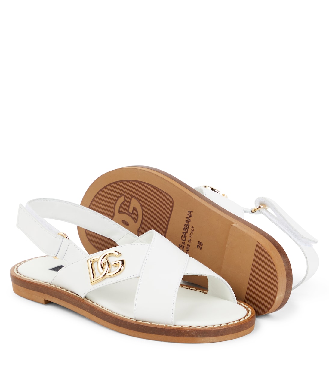 Sandalen aus Leder | Dolce&Gabbana Kids