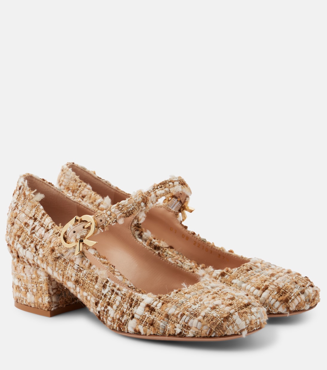 Salones Mary Jane Mary Ribbon 45 de bouclé | Gianvito Rossi